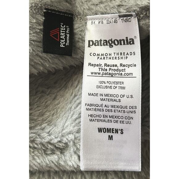 Patagonia Re-Tool Snap-T Gray & Purple Fleece Pullover Women's Medium - Picture 6 of 7